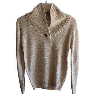 Alyse 1980s Womens Shawl Collar Sweater Small Effortless Autumn Earthy Natural